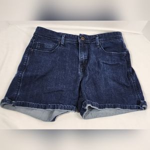 LEVIS JEANS WOMEN'S DENIM SHORTS SIZE 8, DARK BLUE